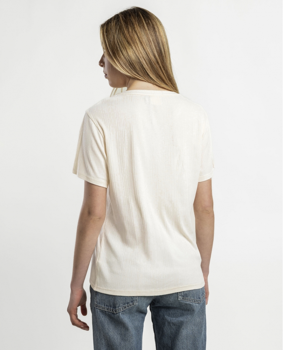 ADMAS Camiseta Manga Corta Blouse para Mujer CAVA