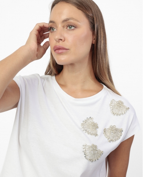 ADMAS Camiseta Manga Corta Shine Fun para Mujer BLANCO 2