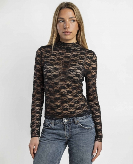 ADMAS Camiseta Manga Larga Blonda para Mujer NEGRO