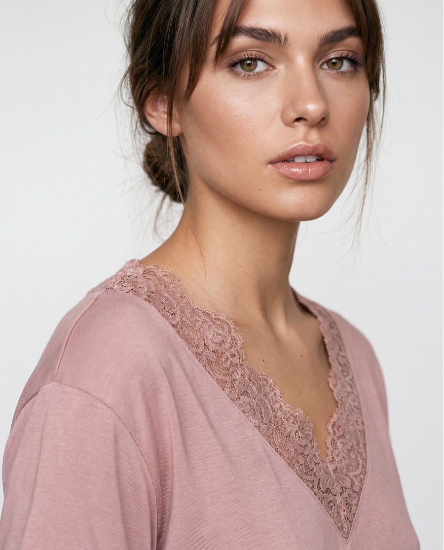 ADMAS Camiseta Manga Larga Special Fabric para Mujer ROSA
