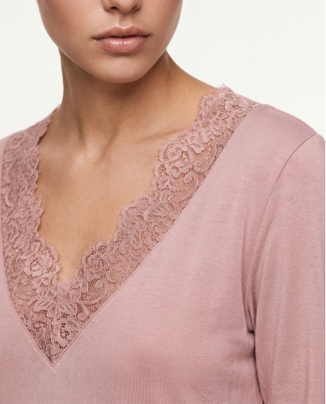 ADMAS Camiseta Manga Larga Special Fabric para Mujer ROSA 2