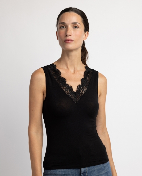 ADMAS Camiseta Sin Mangas Special Fabric para Mujer NEGRO