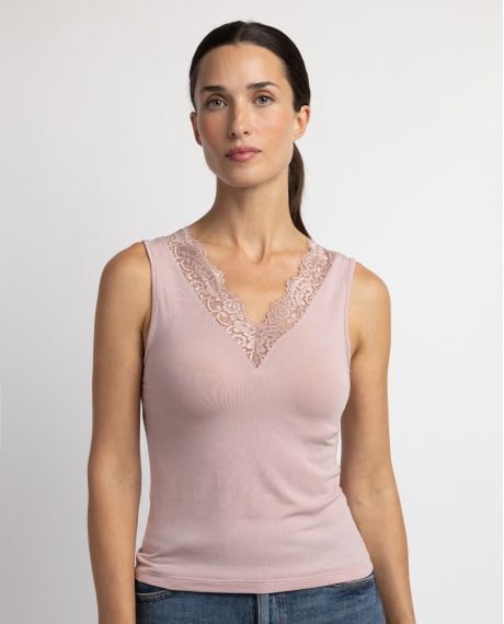 ADMAS Camiseta Sin Mangas Special Fabric para Mujer ROSA