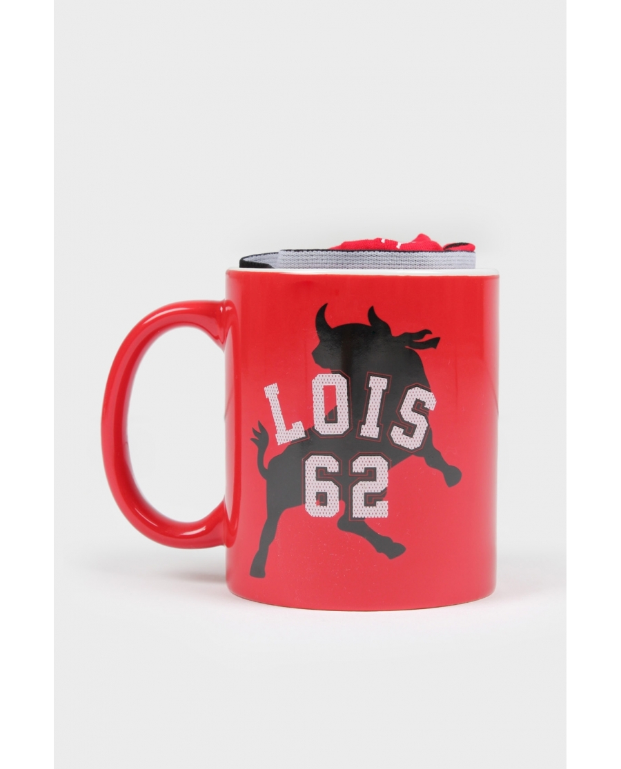 LOIS Calzoncillo/Boxer Taza Regalo para Hombre ROJO