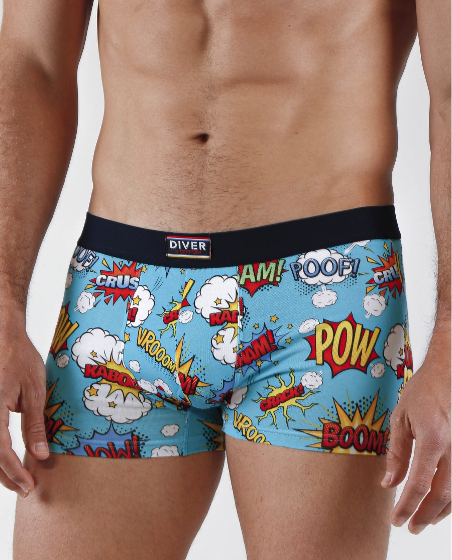 DIVER Calzoncillo/Bóxer Comic para Hombre, (Caja de 2 unidades) PACK FANTASIA