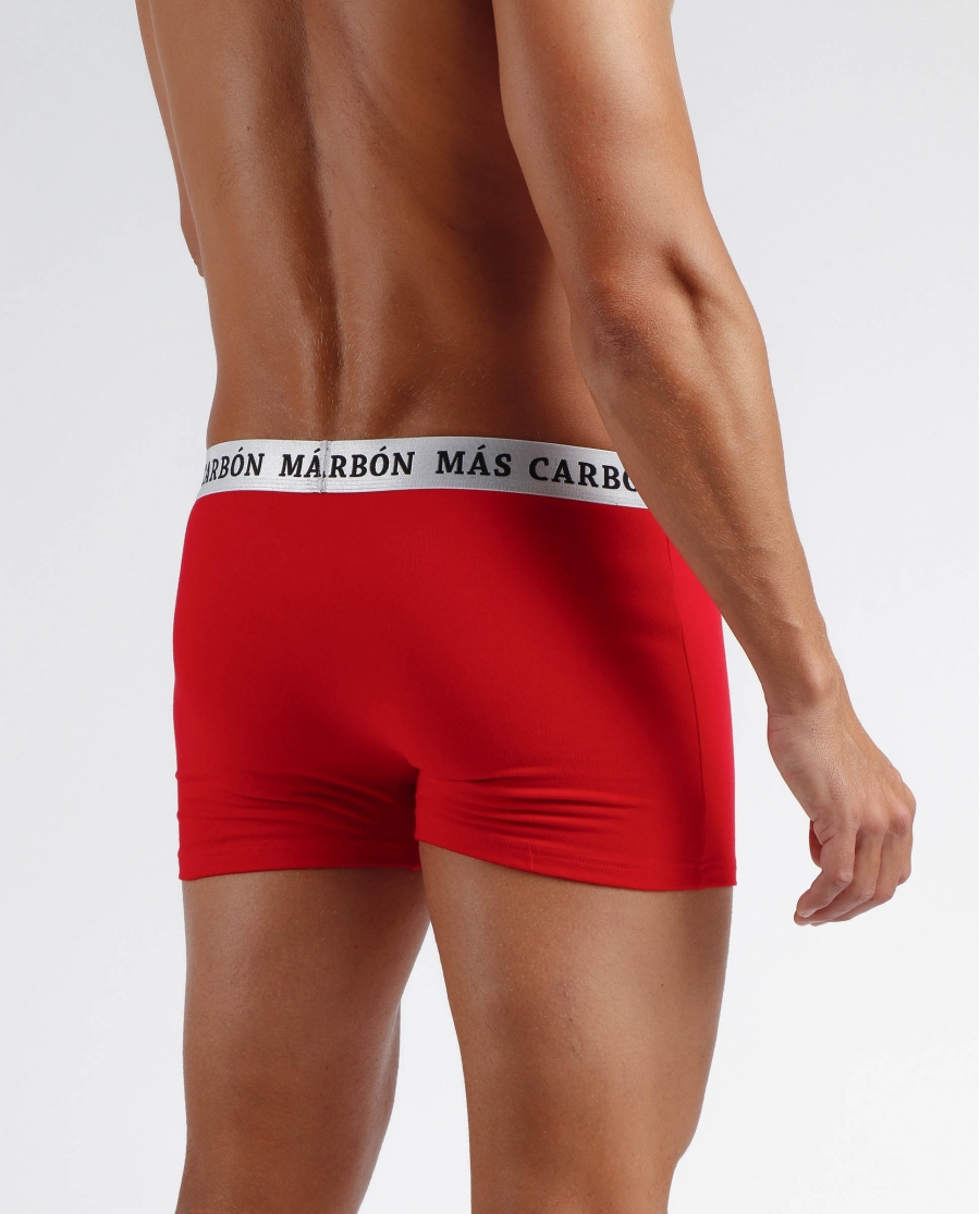 ADMAS Calzoncillo/Bóxer Carbón para Hombre ROJO