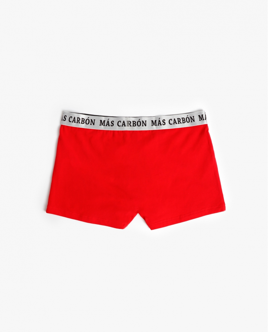ADMAS Calzoncillo/Bóxer Carbón para Hombre, (Caja 12 unidades) ROJO