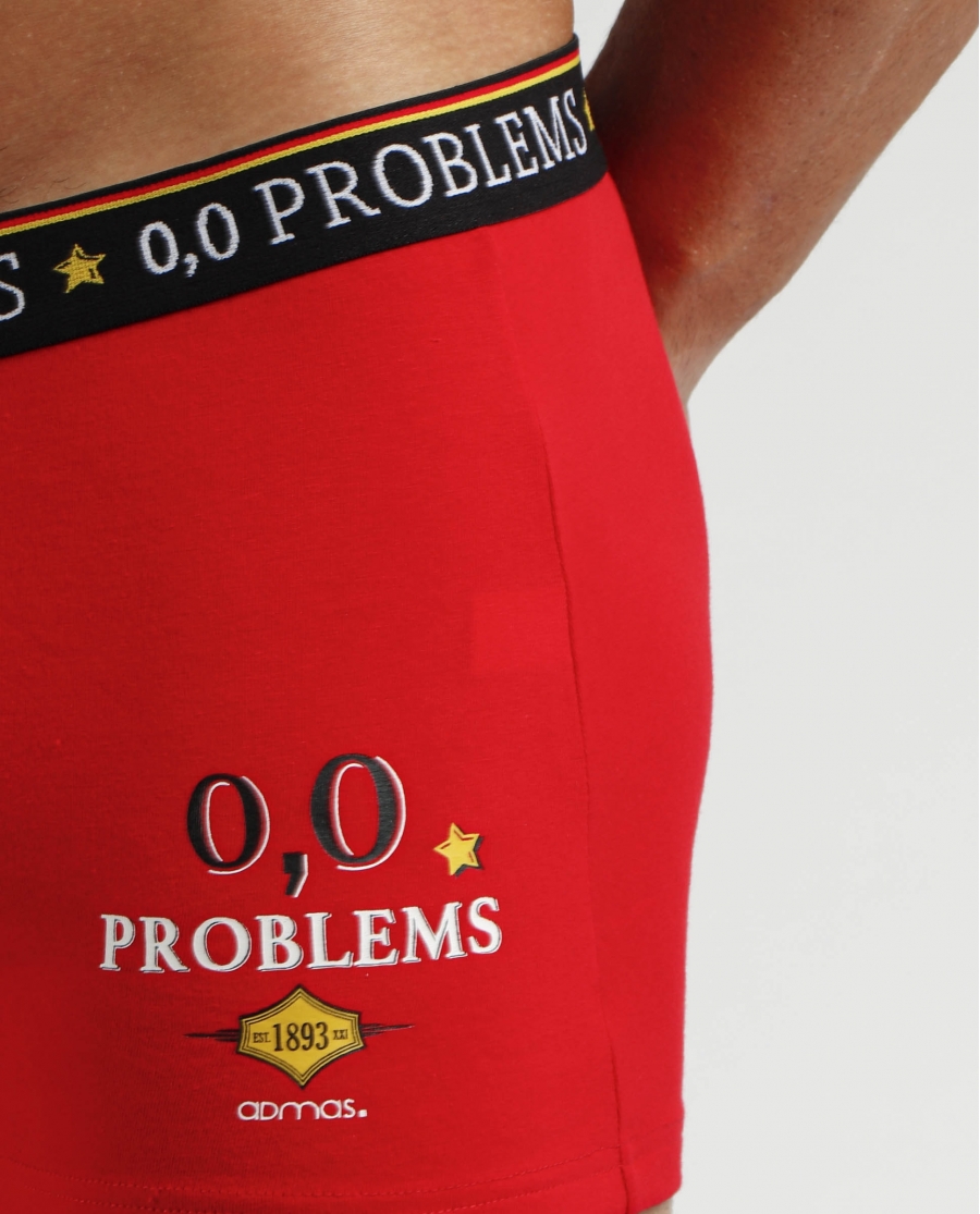 ADMAS Calzoncillo/Bóxer 0,0 Problems Caja Metal Regalo para Hombre ROJO
