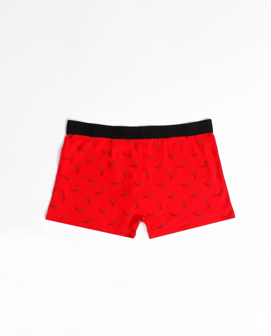 ADMAS Calzoncillo/Bóxer Hot Chili Caja Regalo para Hombre ROJO