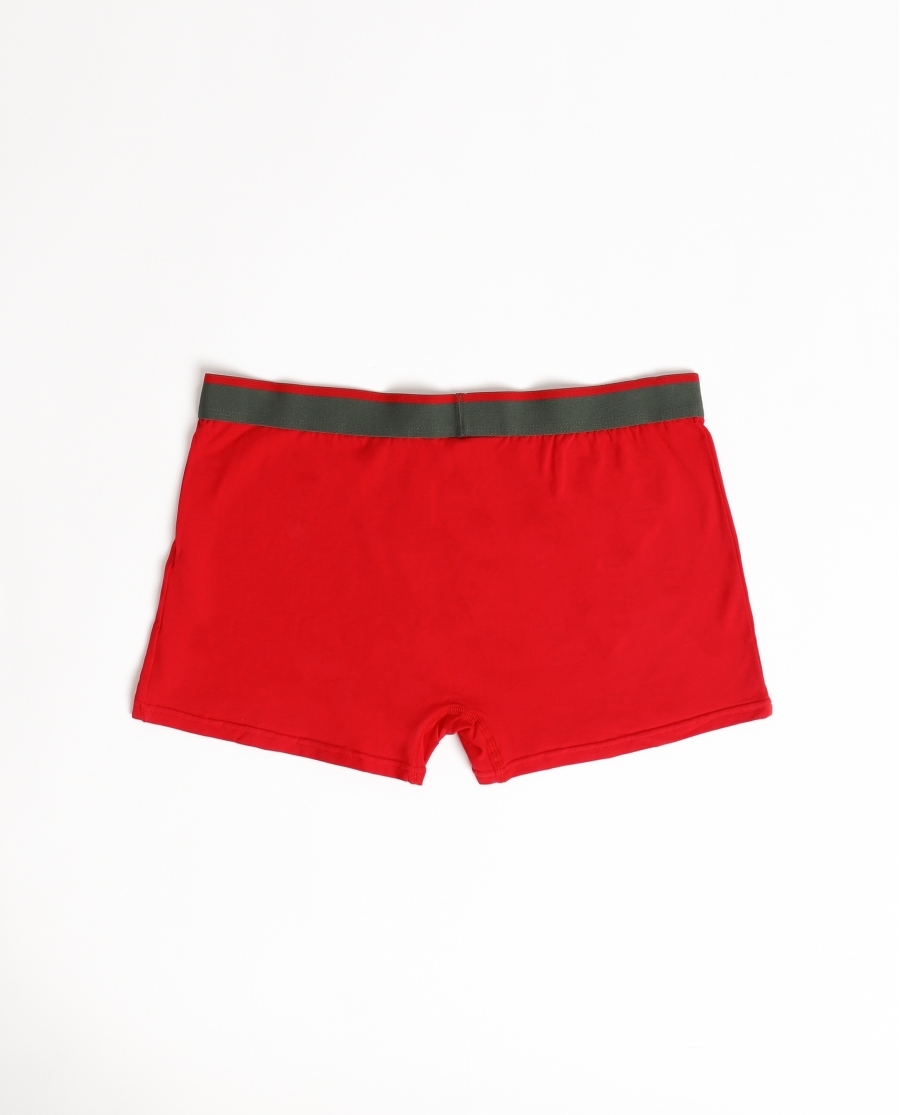 ADMAS Calzoncillo/Boxer Muerdago para Hombre, (Caja 12 unidades) ROJO