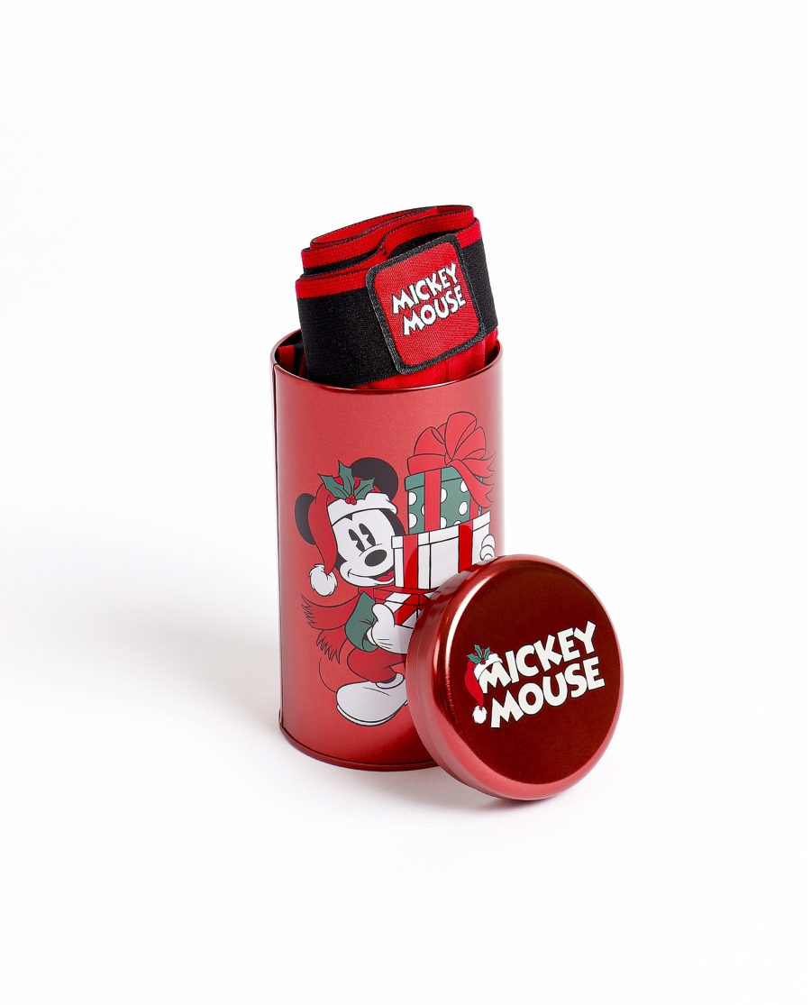 DISNEY Calzoncillo/Bóxer Holidays Bote Metal Regalo para Hombre, (Caja 12 unidades) ROJO