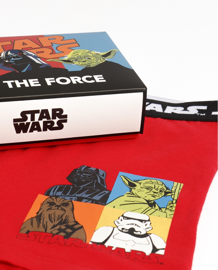STAR WARS Calzoncillo/Boxer Color Comic Caja Regalo para Hombre, (Caja 12 unidades) ROJO
