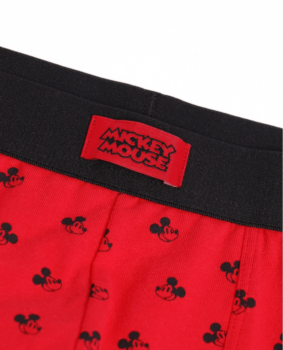 DISNEY Calzoncillo/Boxer Mickey Faces Caja Regalo para Hombre, (Caja 12 unidades) ROJO