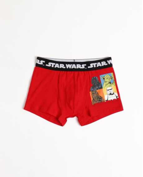 STAR WARS Calzoncillo/Bóxer Color Comic Caja Regalo para Niño, (Caja 12 unidades) ROJO