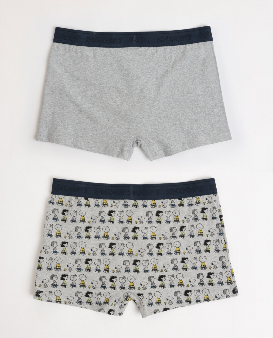 PEANUTS Calzoncillo/Bóxer Friends Snoopy para Hombre, (Caja de 2 unidades) PACK FANTASIA
