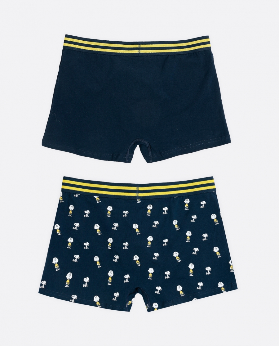 PEANUTS Calzoncillo/Bóxer Charlie & Snoopy para Hombre, (Caja de 2 unidades) PACK FANTASIA