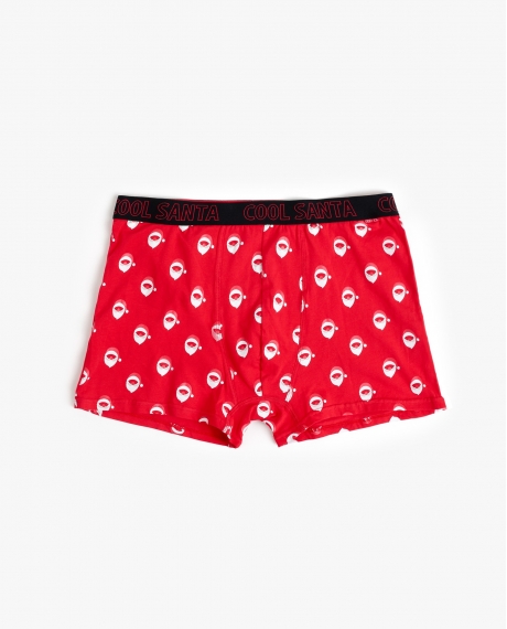 ADMAS Calzoncillo/Boxer Cool Santa para Hombre ROJO