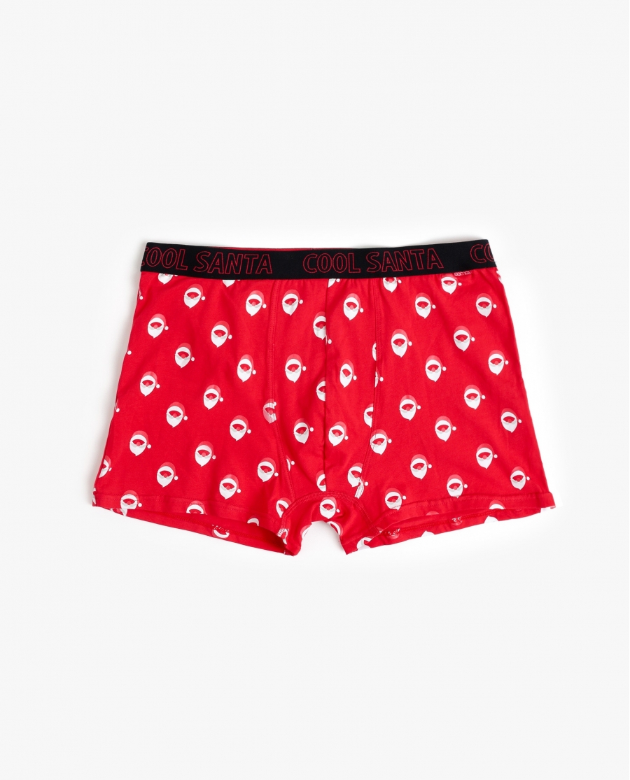 ADMAS Calzoncillo/Boxer Cool Santa para Hombre ROJO