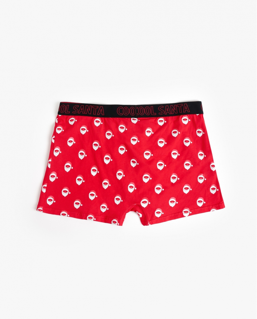 ADMAS Calzoncillo/Boxer Cool Santa para Hombre ROJO