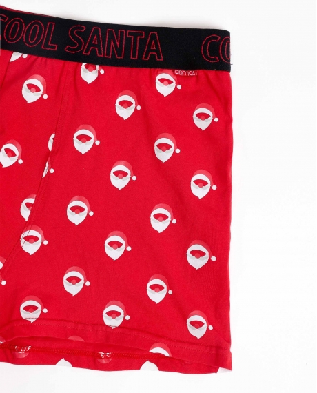 ADMAS Calzoncillo/Boxer Cool Santa para Hombre ROJO 2