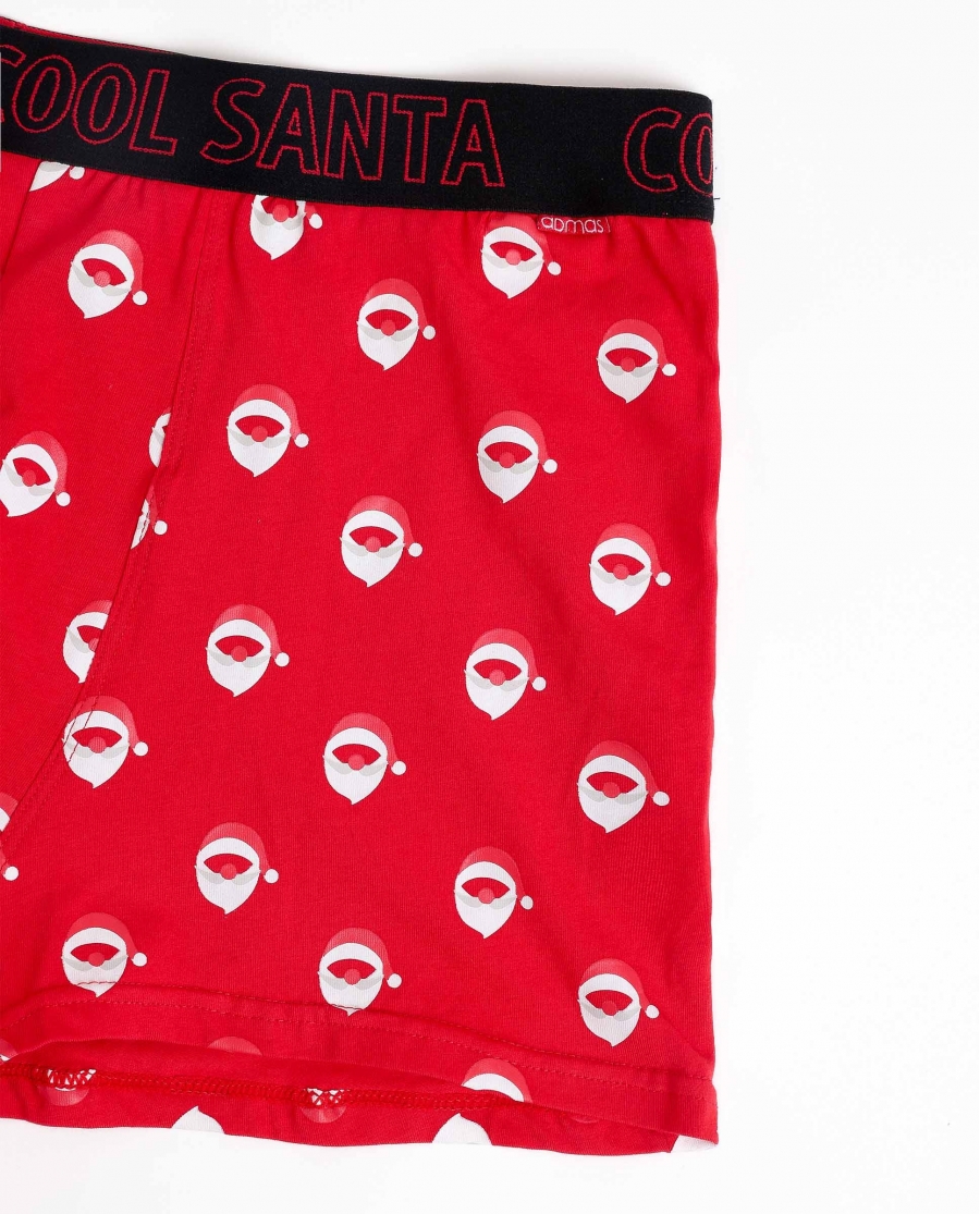 ADMAS Calzoncillo/Boxer Cool Santa para Hombre ROJO