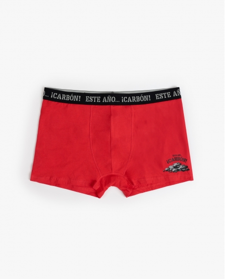 ADMAS Calzoncillo/Boxer Este Año Carbón para Hombre ROJO