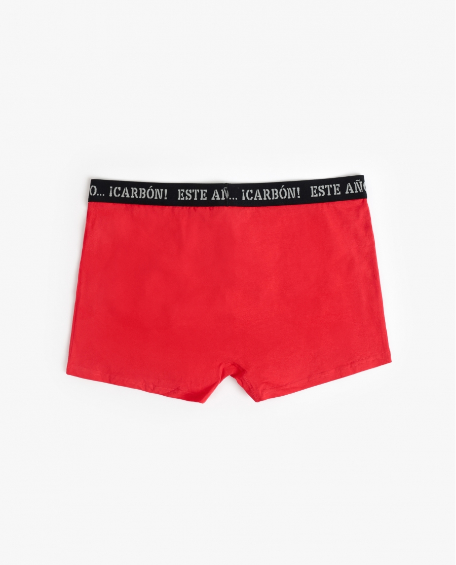 ADMAS Calzoncillo/Boxer Este Año Carbón para Hombre ROJO