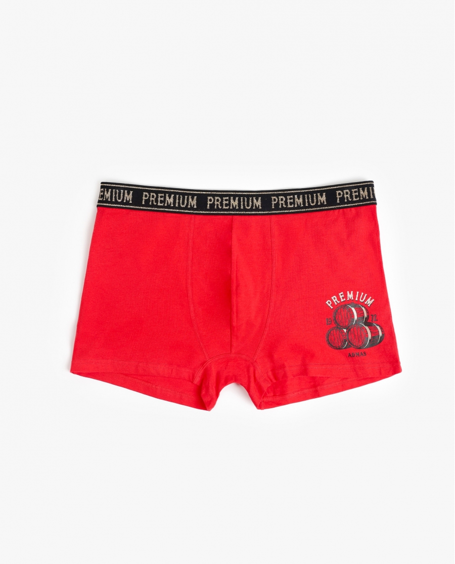 ADMAS Calzoncillo/Boxer Barril Wine para Hombre ROJO