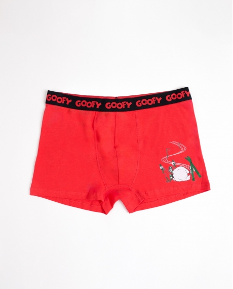 DISNEY Calzoncillo/Boxer Goofy Snow Caja Metal Regalo para Hombre ROJO
