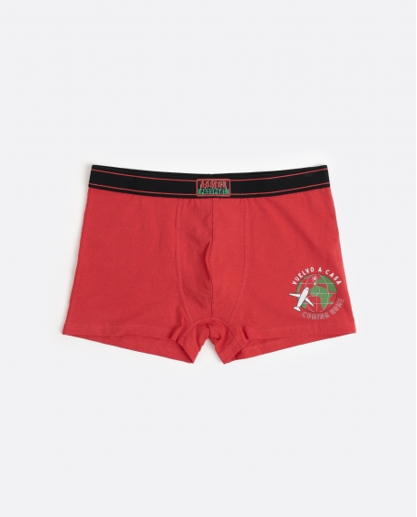 ADMAS Calzoncillo/Boxer Maleta para Hombre, (Caja 12 unidades) ROJO
