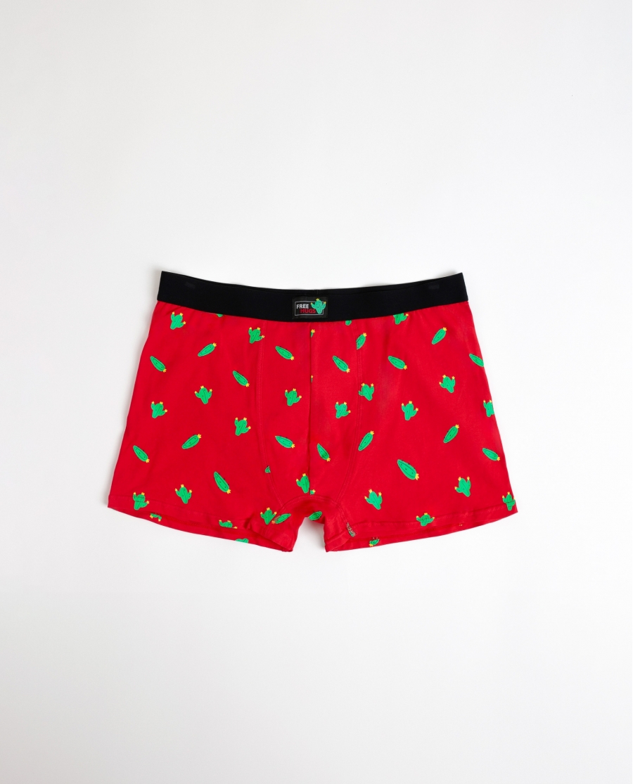 ADMAS Calzoncillo/Boxer Free Hugs para Hombre, (Caja 12 unidades) ROJO