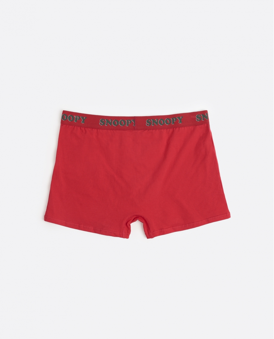 PEANUTS Calzoncillo/Boxer Let It Snow Home para Hombre ROJO