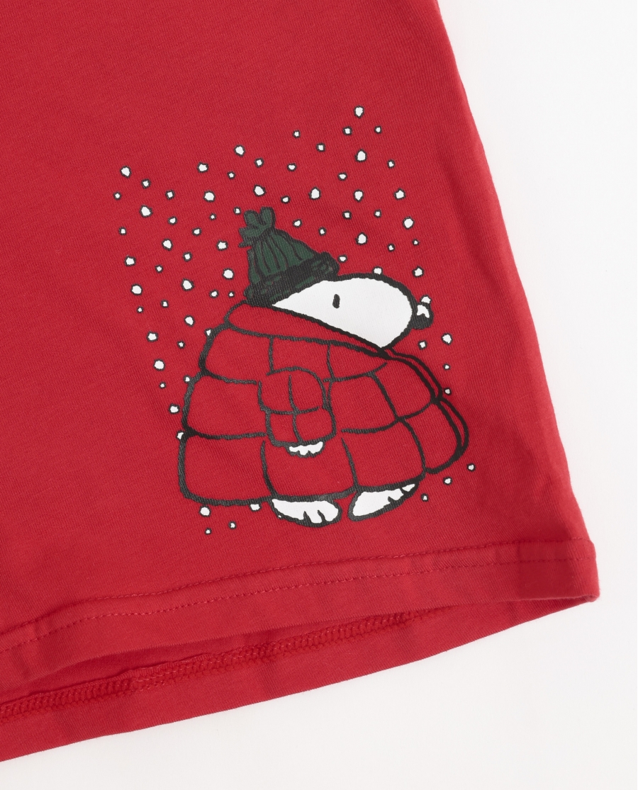 PEANUTS Calzoncillo/Boxer Let It Snow Home para Hombre ROJO