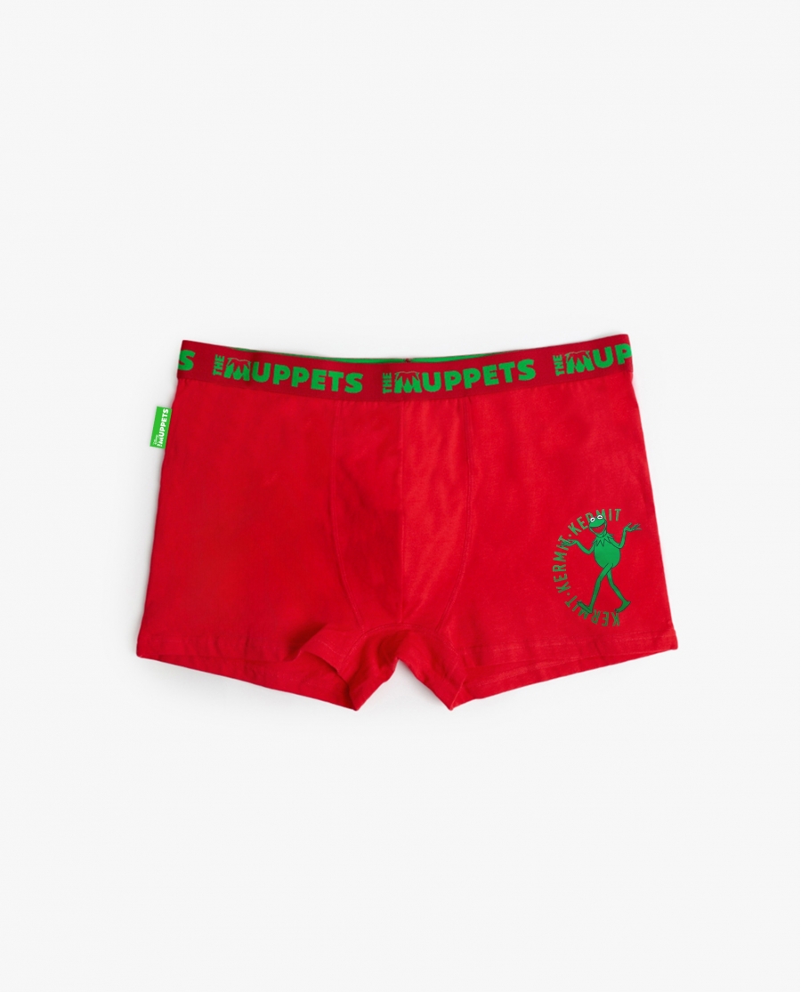 DISNEY Calzoncillo/Boxer Kermit Caja Regalo para Hombre ROJO
