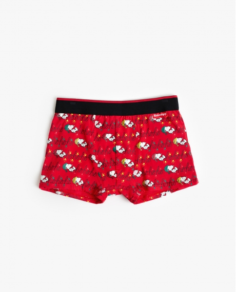 PEANUTS Calzoncillo/Boxer Ho Ho Ho para Niño ROJO