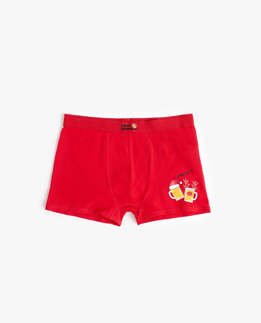 ADMAS Calzoncillo/Boxer Beermas para Hombre ROJO