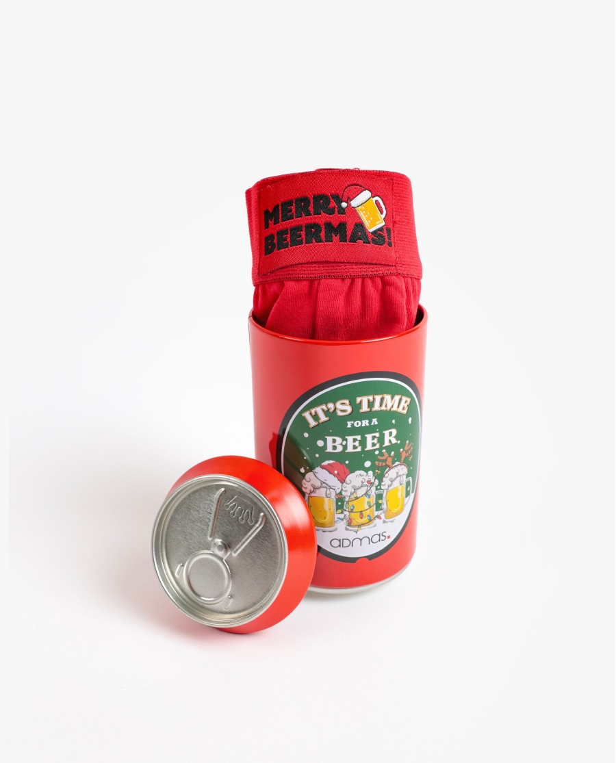 ADMAS Calzoncillo/Boxer Beermas para Hombre ROJO
