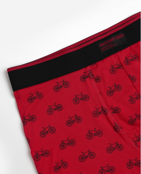 ANTONIO MIRO Calzoncillo/Boxer Bike World Caja Metal Regalo para Hombre, (Caja 12 unidades) ROJO 2