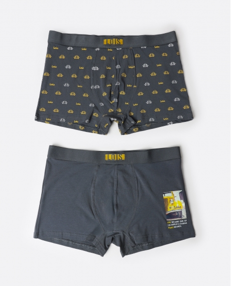 LOIS Calzoncillo/Boxer Yellow Car para Hombre, (Caja de 2 unidades) PACK FANTASIA