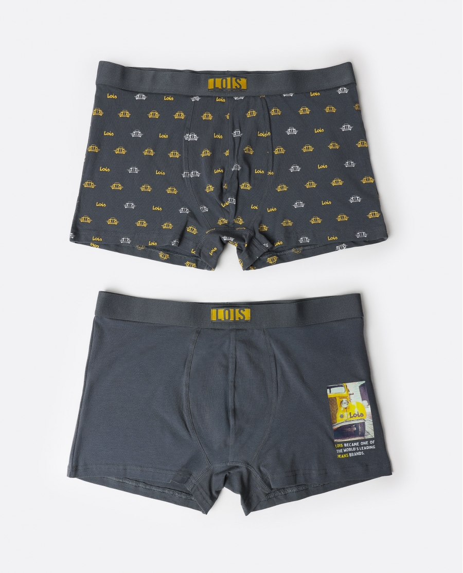 LOIS Calzoncillo/Boxer Yellow Car para Hombre, (Caja de 2 unidades) PACK FANTASIA