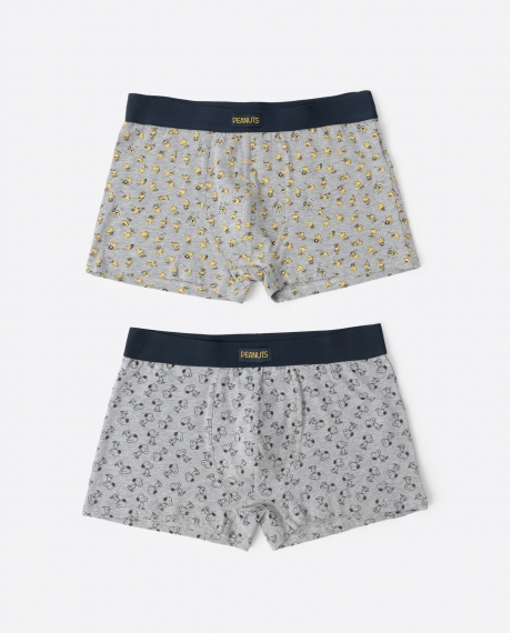 PEANUTS Calzoncillo/Boxer Classic Peanuts para Hombre, (Caja de 2 unidades) PACK FANTASIA