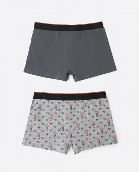 PEANUTS Calzoncillo/Boxer Peanuts Records para Hombre, (Caja de 2 unidades) PACK FANTASIA 2