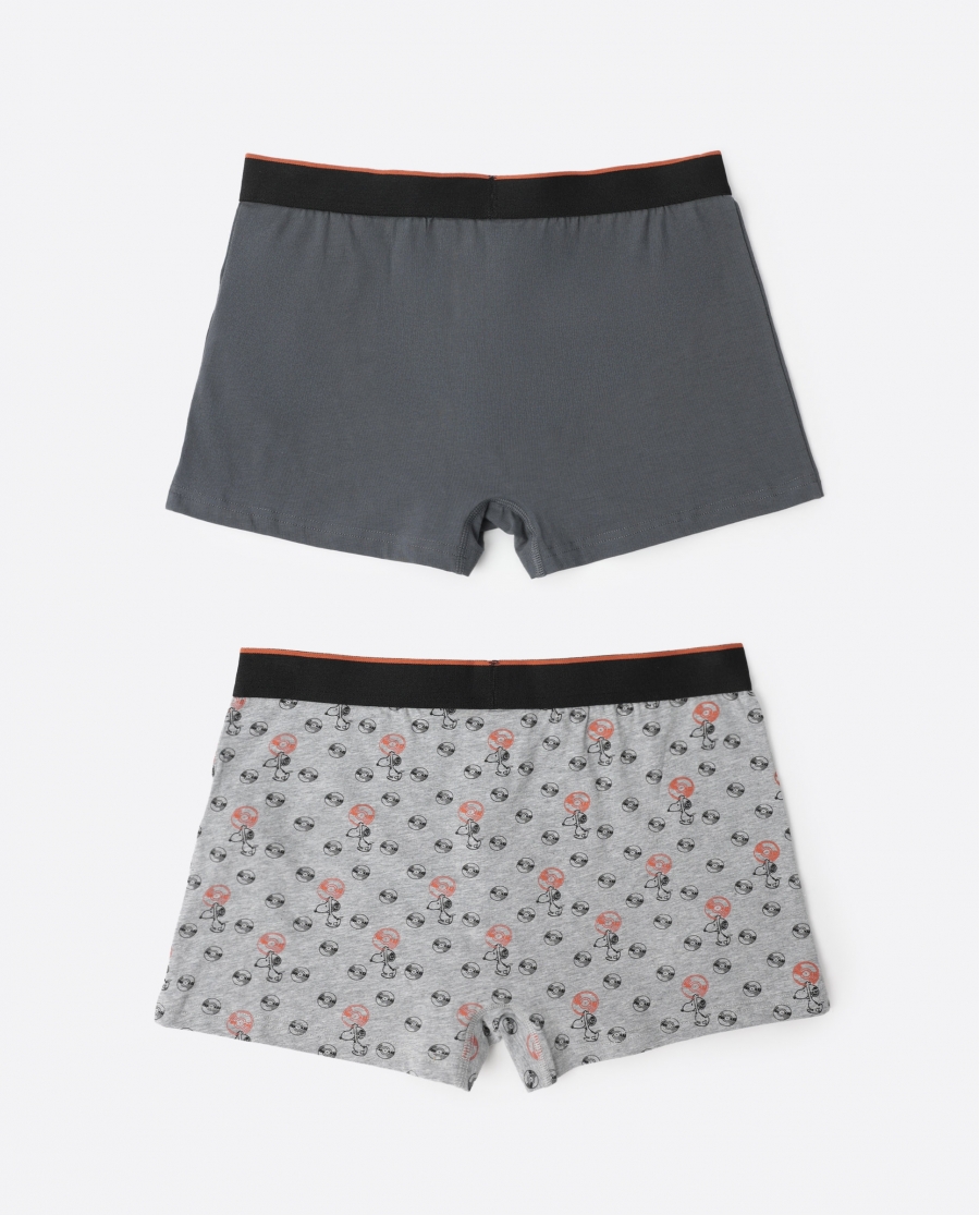 PEANUTS Calzoncillo/Boxer Peanuts Records para Hombre, (Caja de 2 unidades) PACK FANTASIA