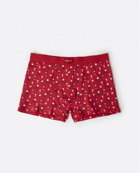 PEANUTS Calzoncillo/Boxer HoHo Mood para Hombre ROJO