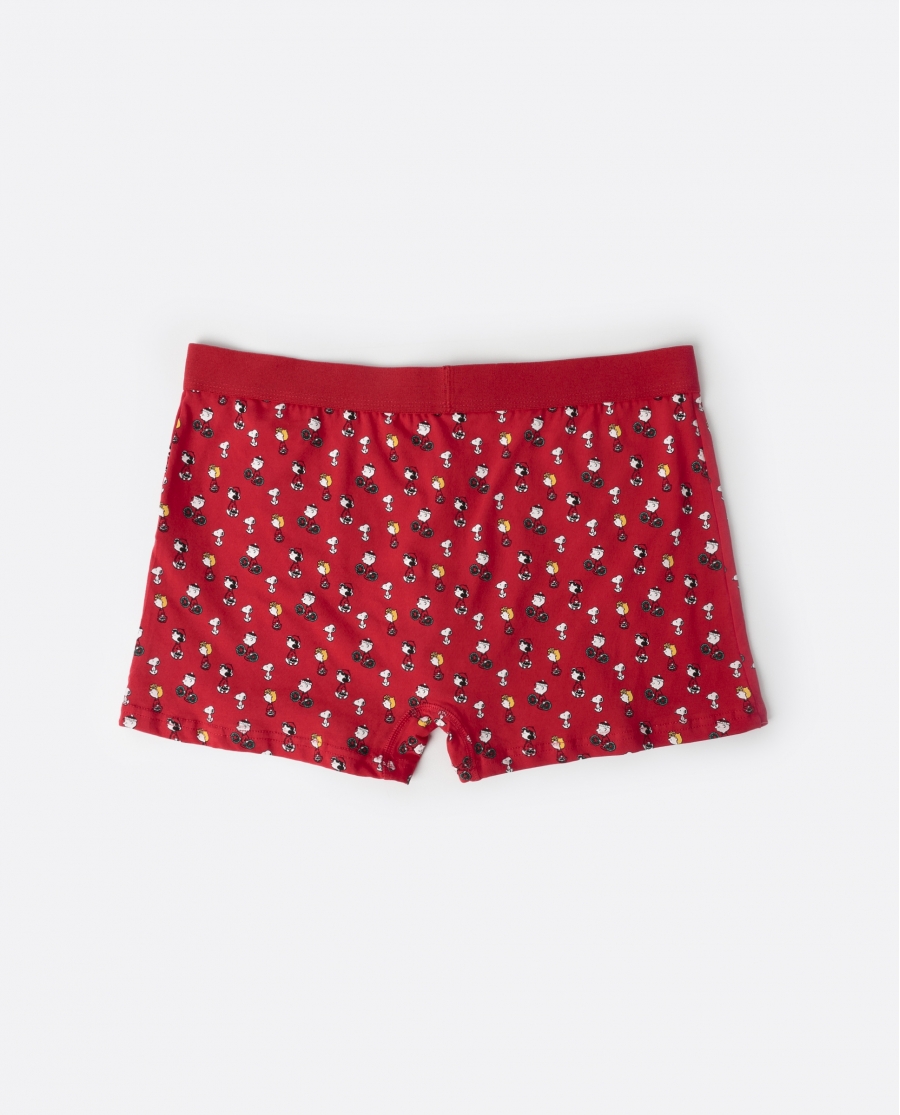 PEANUTS Calzoncillo/Boxer HoHo Mood para Hombre ROJO