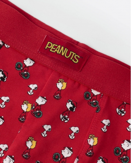 PEANUTS Calzoncillo/Boxer HoHo Mood para Hombre ROJO 2