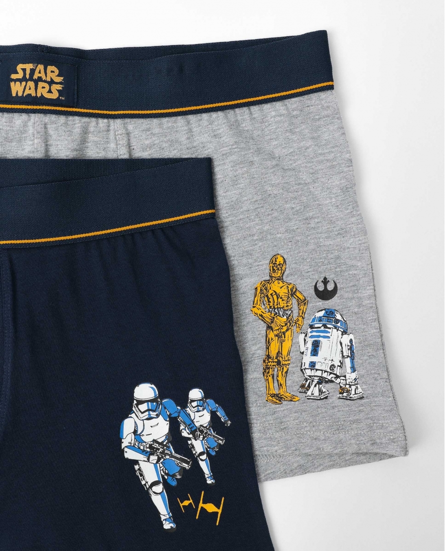 STAR WARS Calzoncillo/Boxer Sports para Hombre, (Caja de 2 unidades) PACK FANTASIA