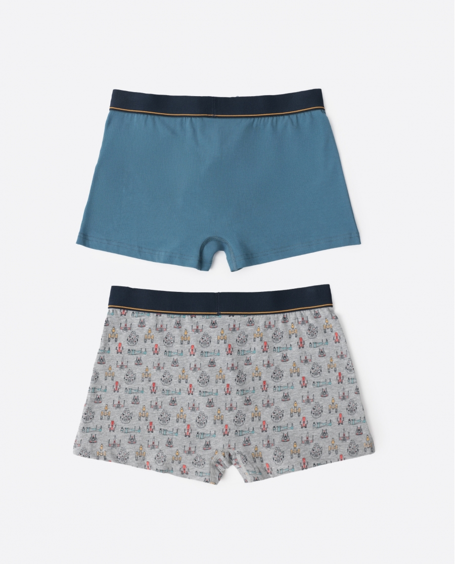 STAR WARS Calzoncillo/Boxer Spaceships para Hombre, (Caja de 2 unidades) PACK FANTASIA