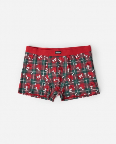 PEANUTS Calzoncillo/Boxer Reindeer Crossing para Hombre ROJO