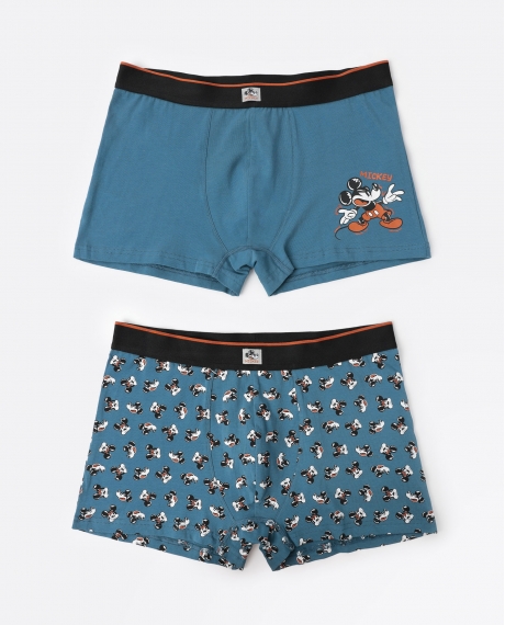 DISNEY Calzoncillo/Boxer Lost Mickey para Hombre, (Caja de 2 unidades) PACK FANTASIA